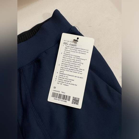 NWT lululemon Men’s ABC Joggers True Navy Size M - Picture 8 of 16